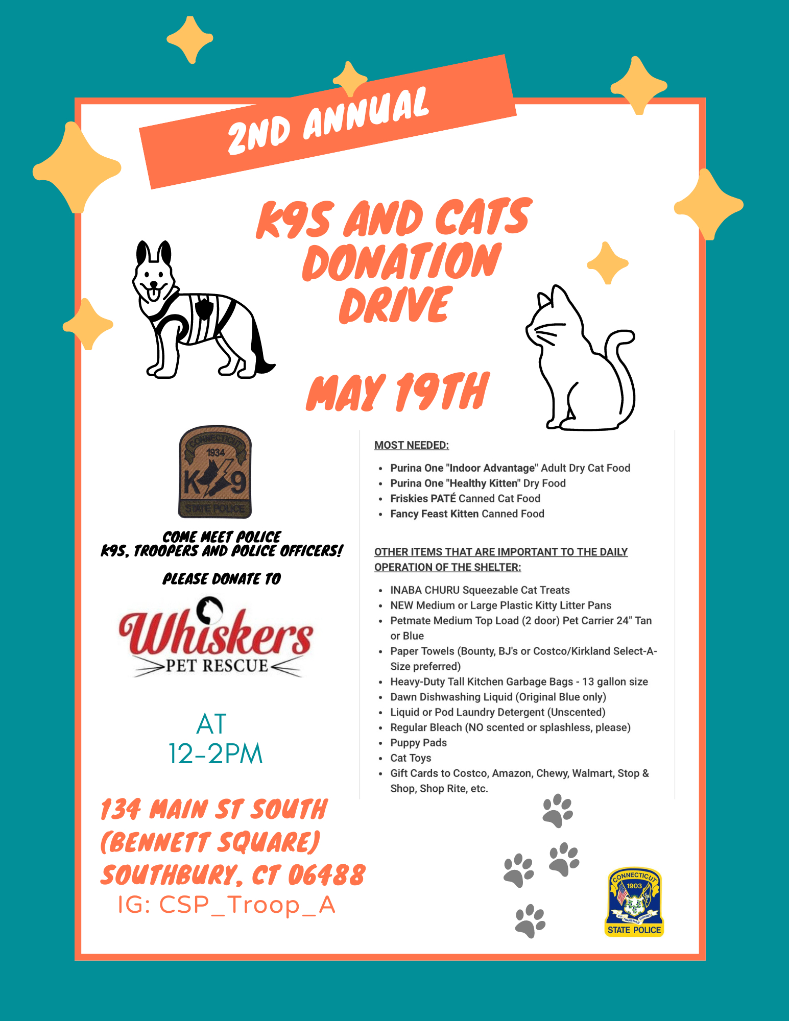 K9s and Kitties Donation Drive